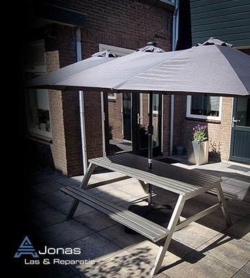 roest vrij staal tuin tafel op maat gemaakt jonas las reparatie